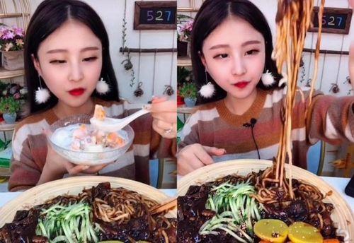 精神小妹网红吃瓜图片高清,高清画面引网友热议